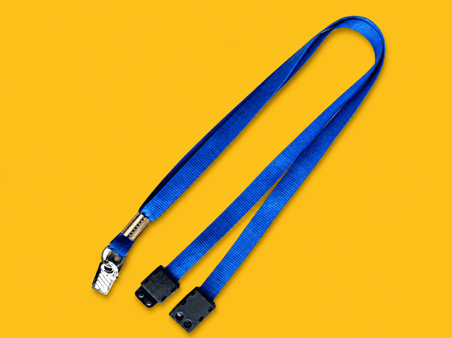 Cordão sem Personalização 12mm com Clips de Metal e Trava de Segurança