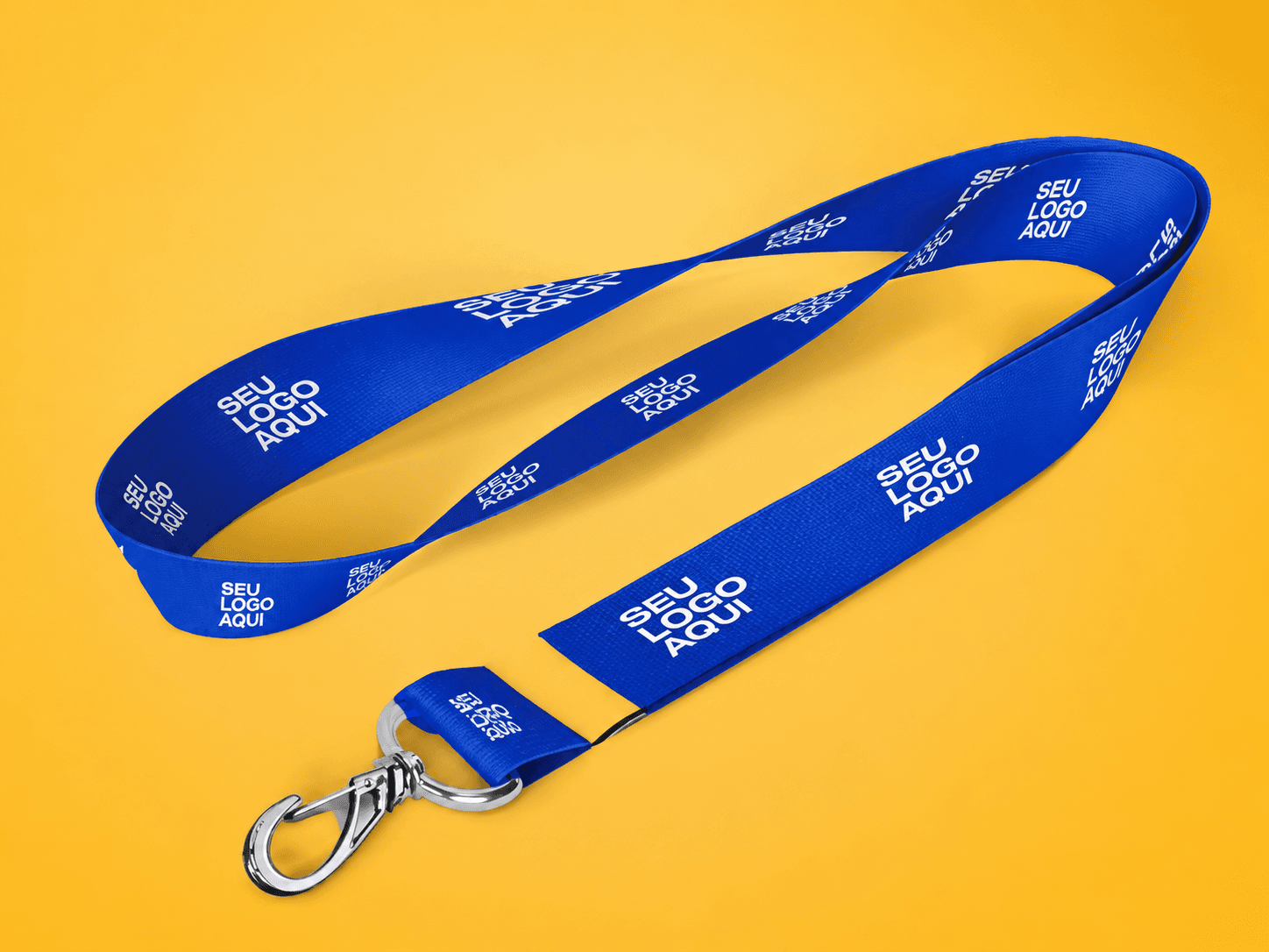 Cordão Personalizado Digital 0,80 cm x 20mm com Clips Mosquetão