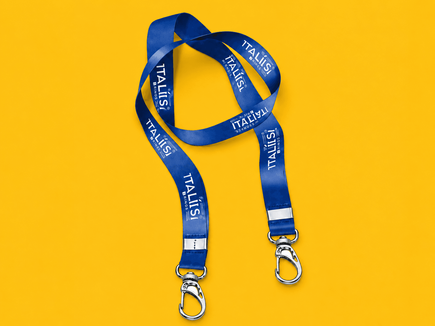 Cordão Personalizado Digital 0,80 cm x 20mm com 2 Clips Mosquetão