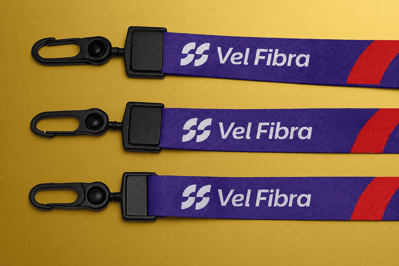 Cordão Personalizado Digital 0,80 cm x 20mm com Clips e Fixador de Plástico