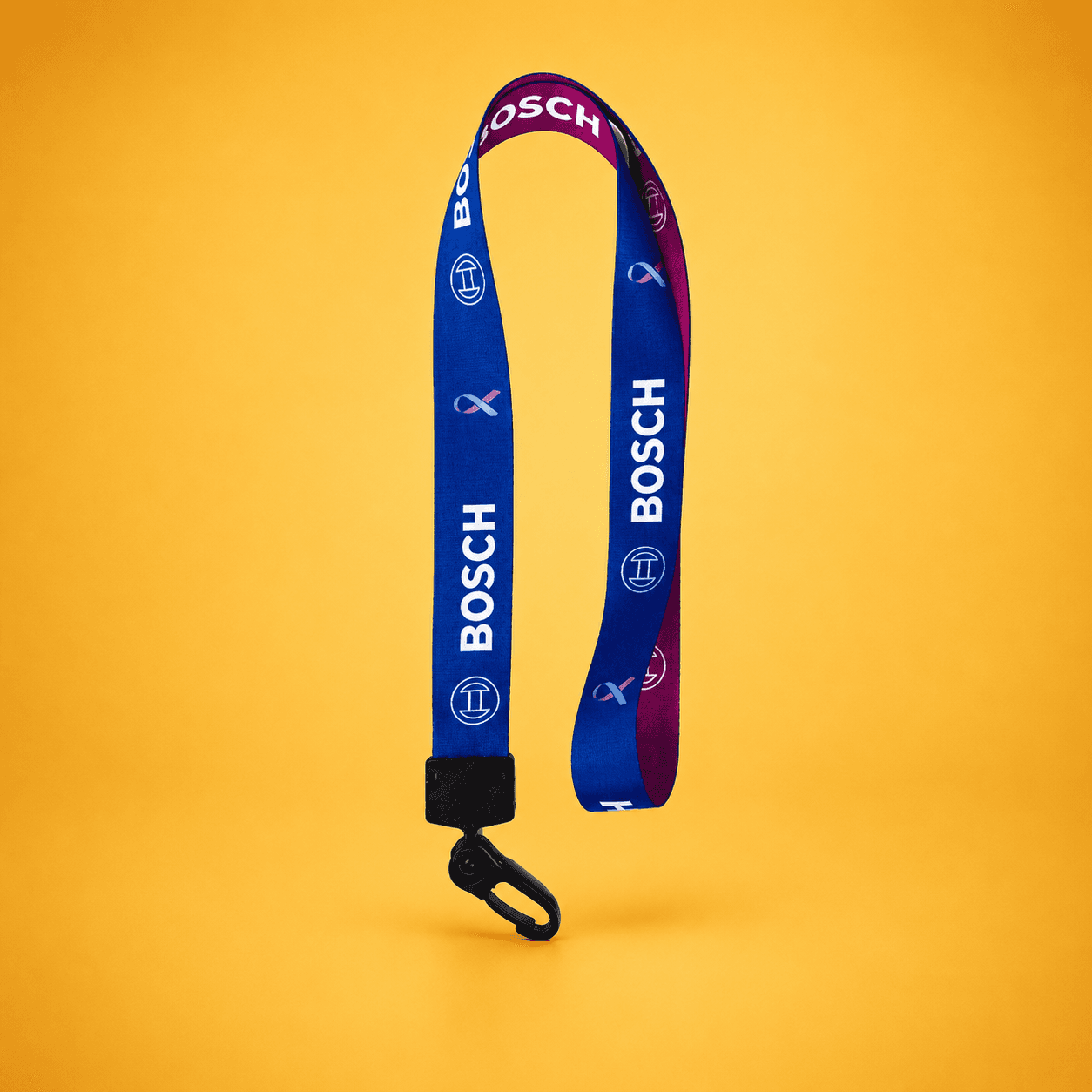 Cordão Personalizado Digital 0,80 cm x 15mm com Clips e Fixador de Plástico